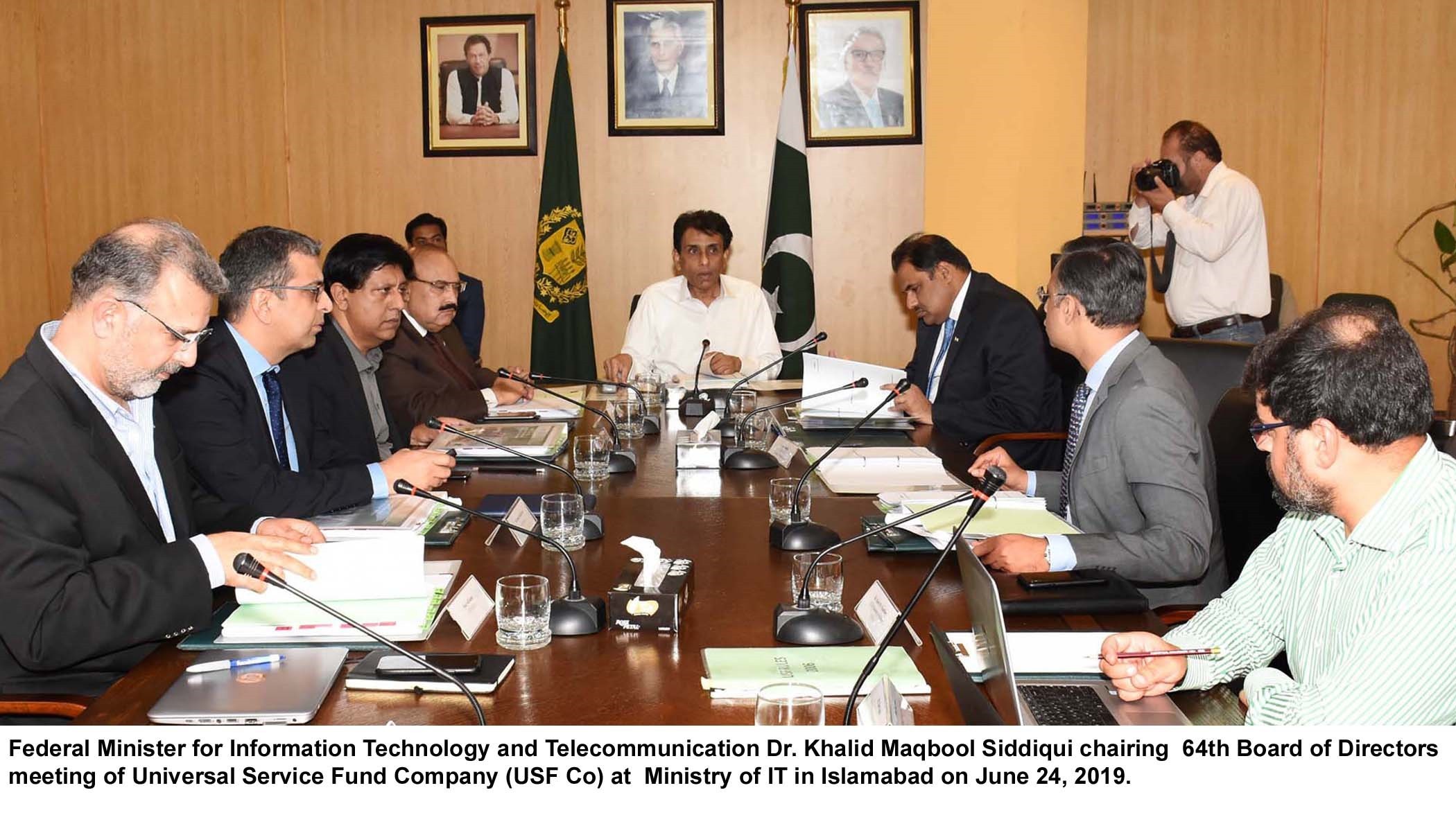 MINISTER OF STATE FOR IT AND TELECOM CHAIRED THE 64TH BOARD OF DIRECTOR’S MEETING OF USF CO