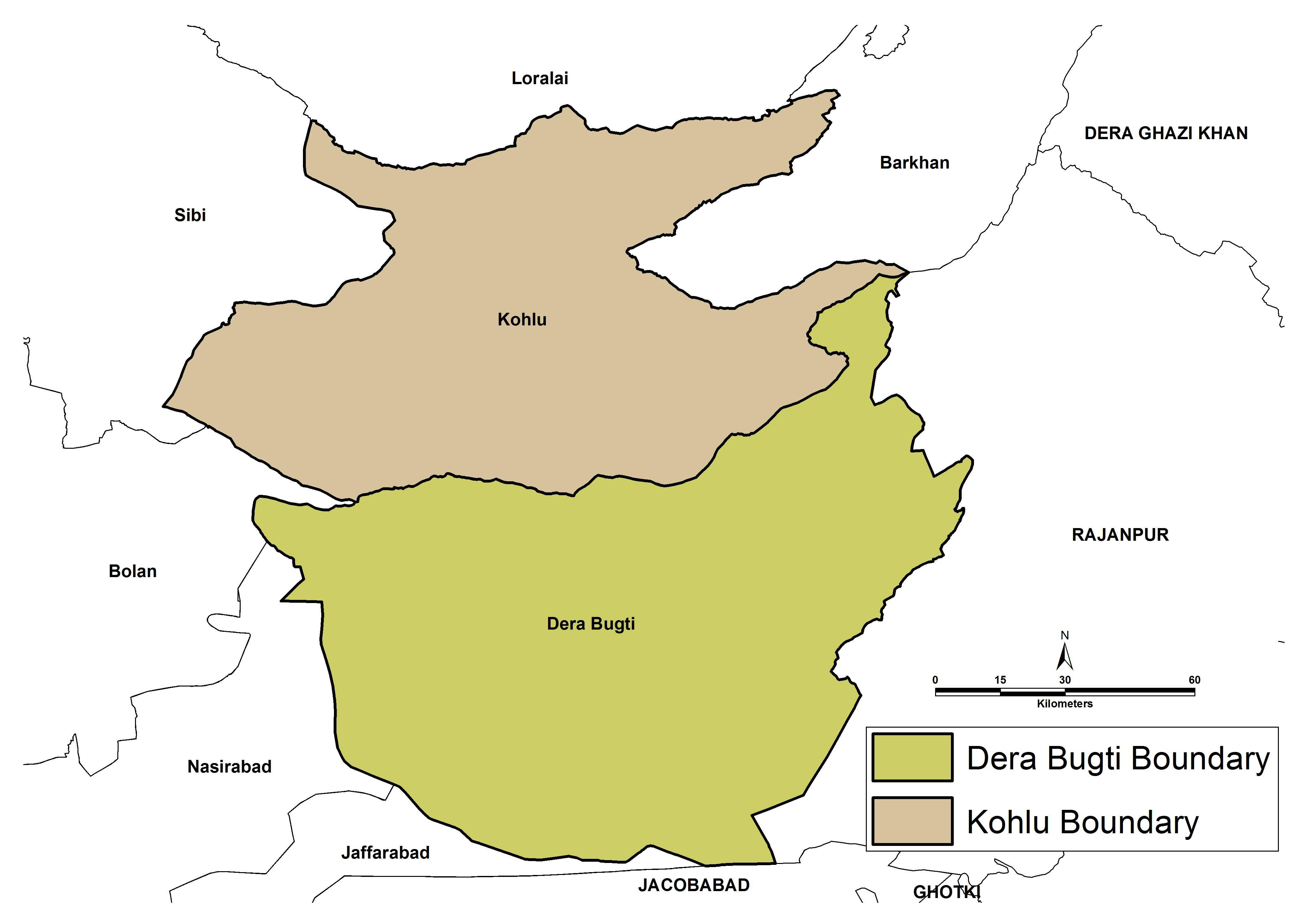 DERA BUGTI Map