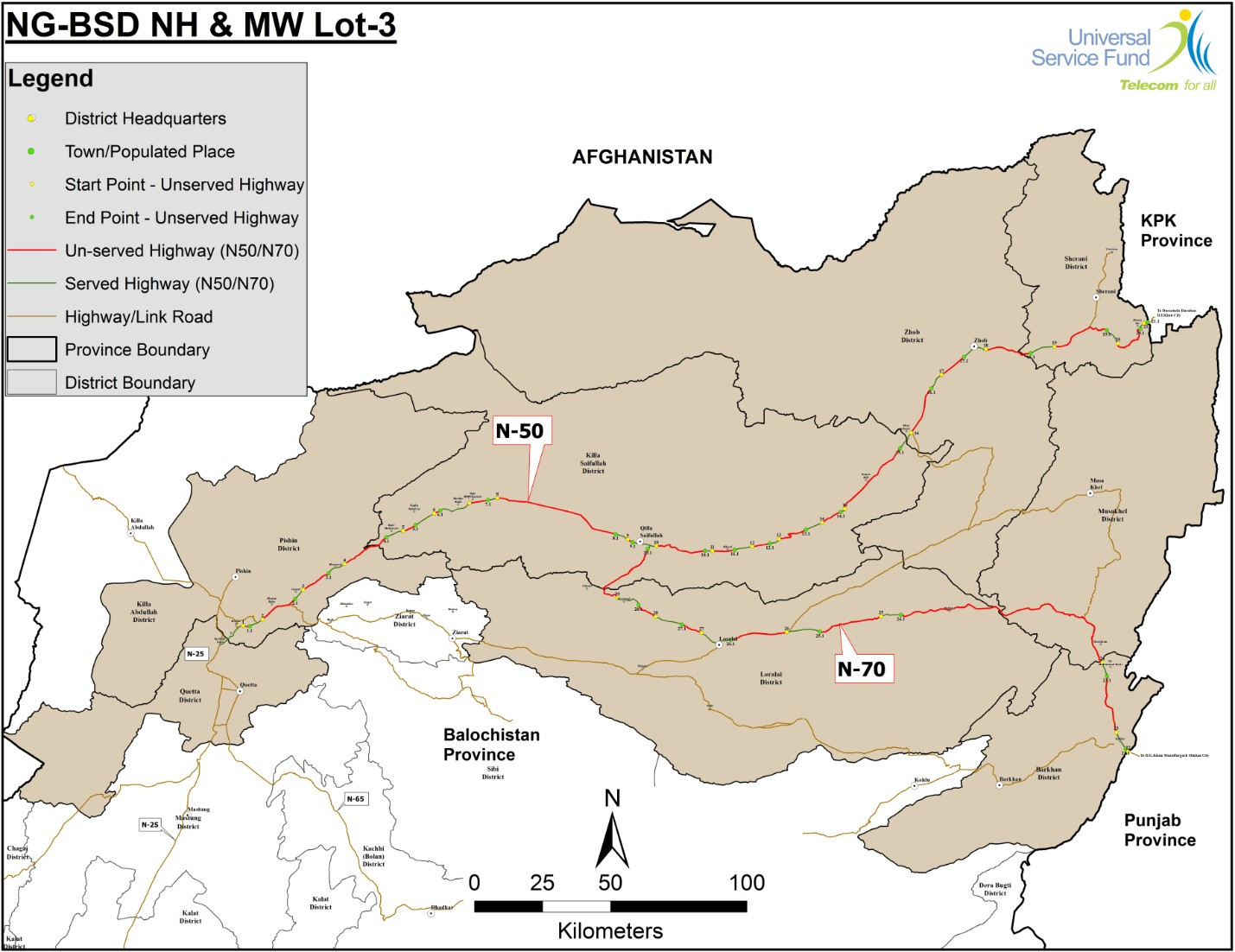 Lot-3 (NH50 & NH70) Map