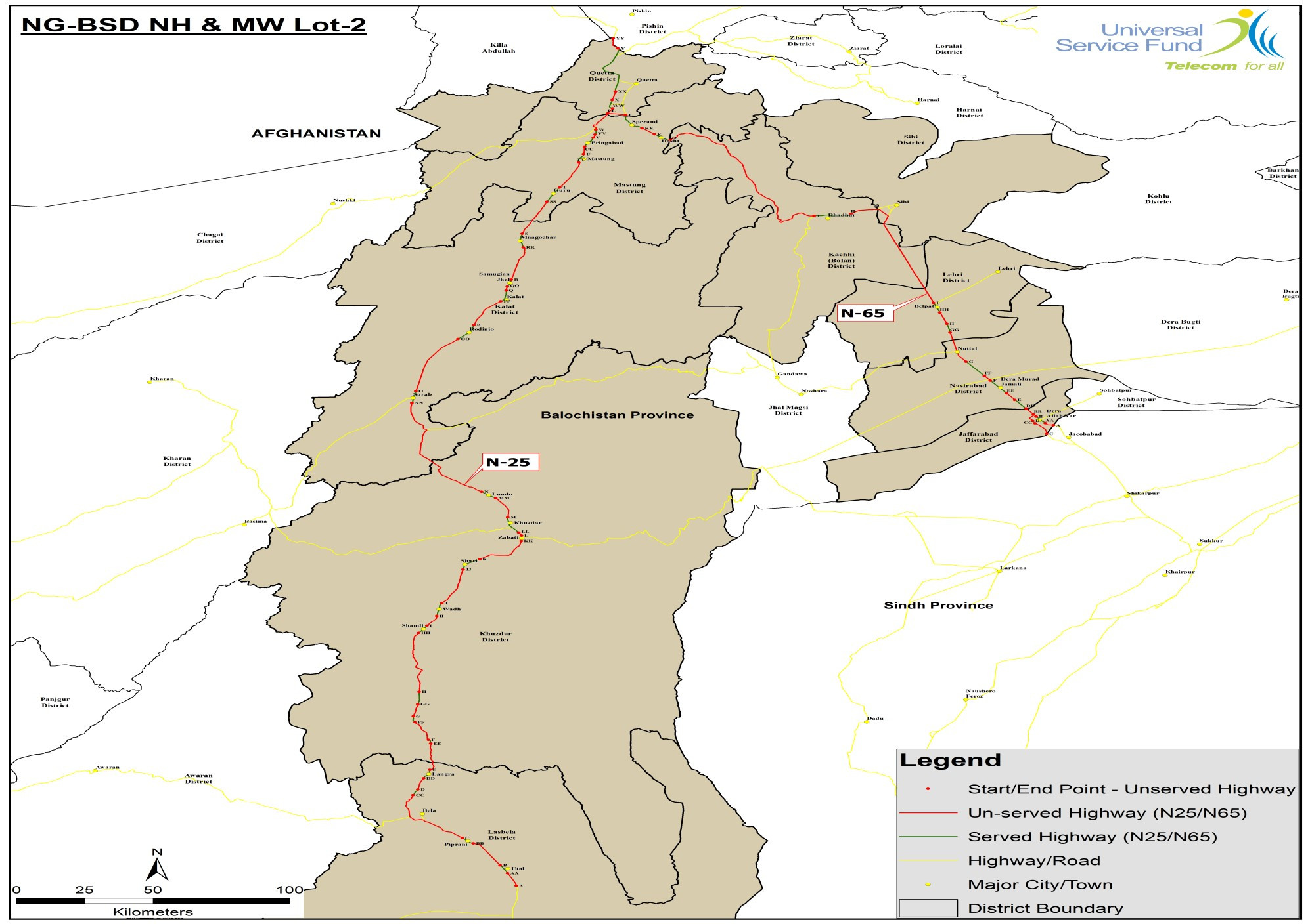 Lot-2 (NH25 & NH65) Map