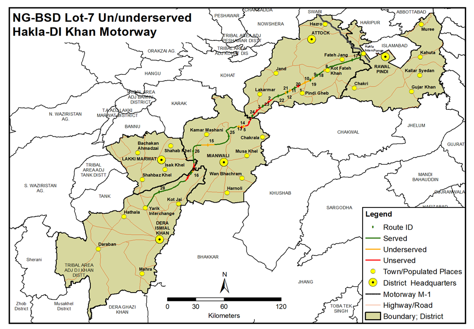 NG-BSD NH&MW LOT7 (HAKLA- DI KHAN) Map