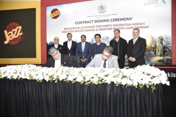 USF AWARDS CONTRACT TO JAZZ FOR PROVIDING MOBILE BROADBAND COVERAGE IN NORTH WAZIRISTAN