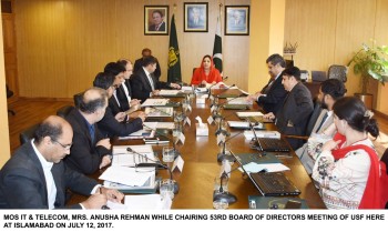 MINISTER OF STATE FOR IT AND TELECOM CHAIRED THE 53RD BOARD OF DIRECTORS MEETING OF USF CO